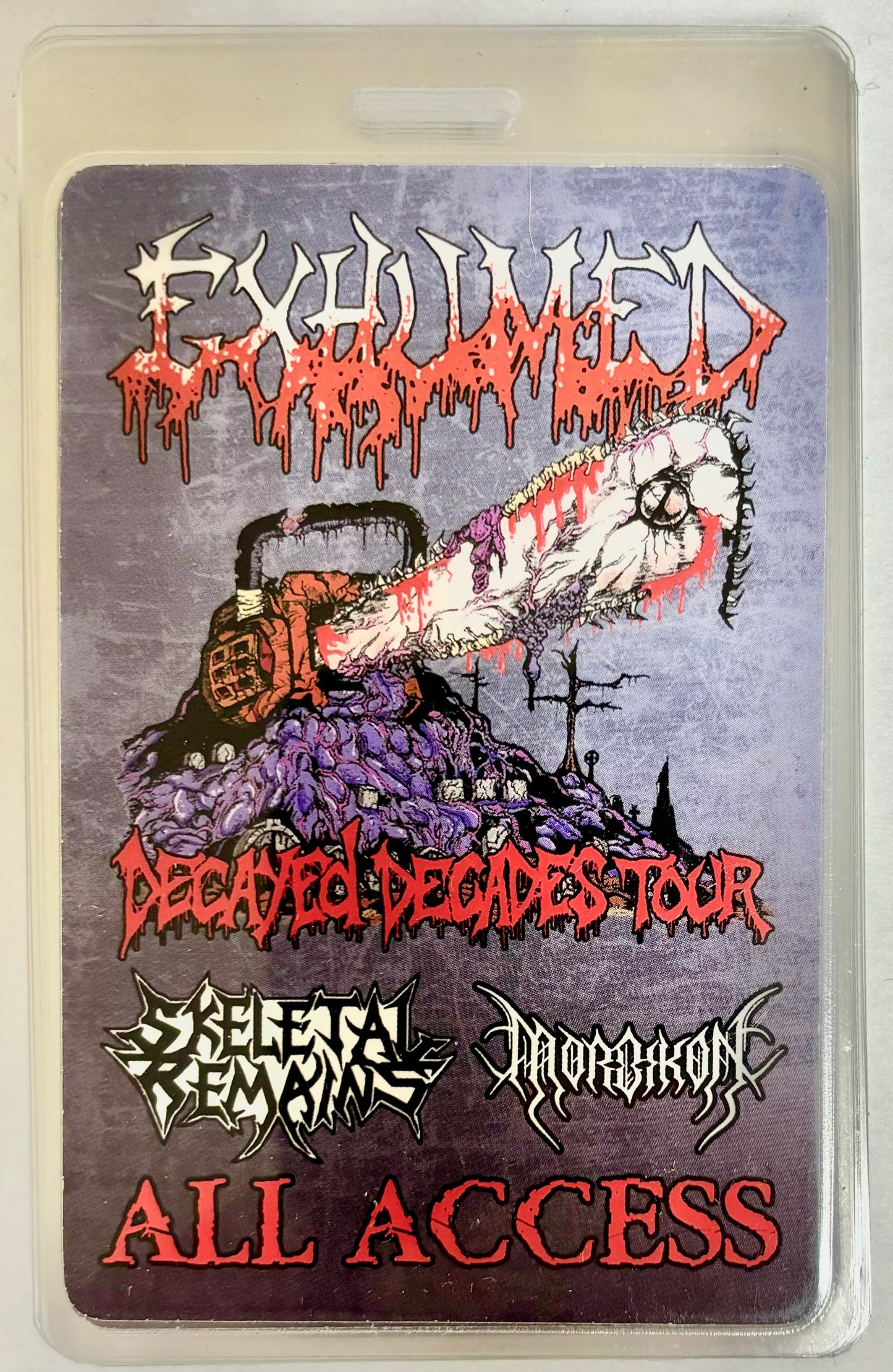 EXHUMED "Decayed Decades 2024 Tour" Laminate