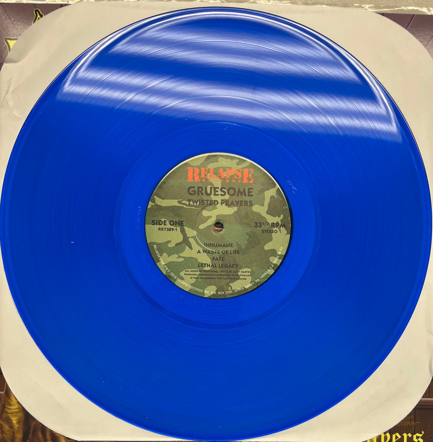 GRUESOME "Twisted Prayers" LP - blue vinyl