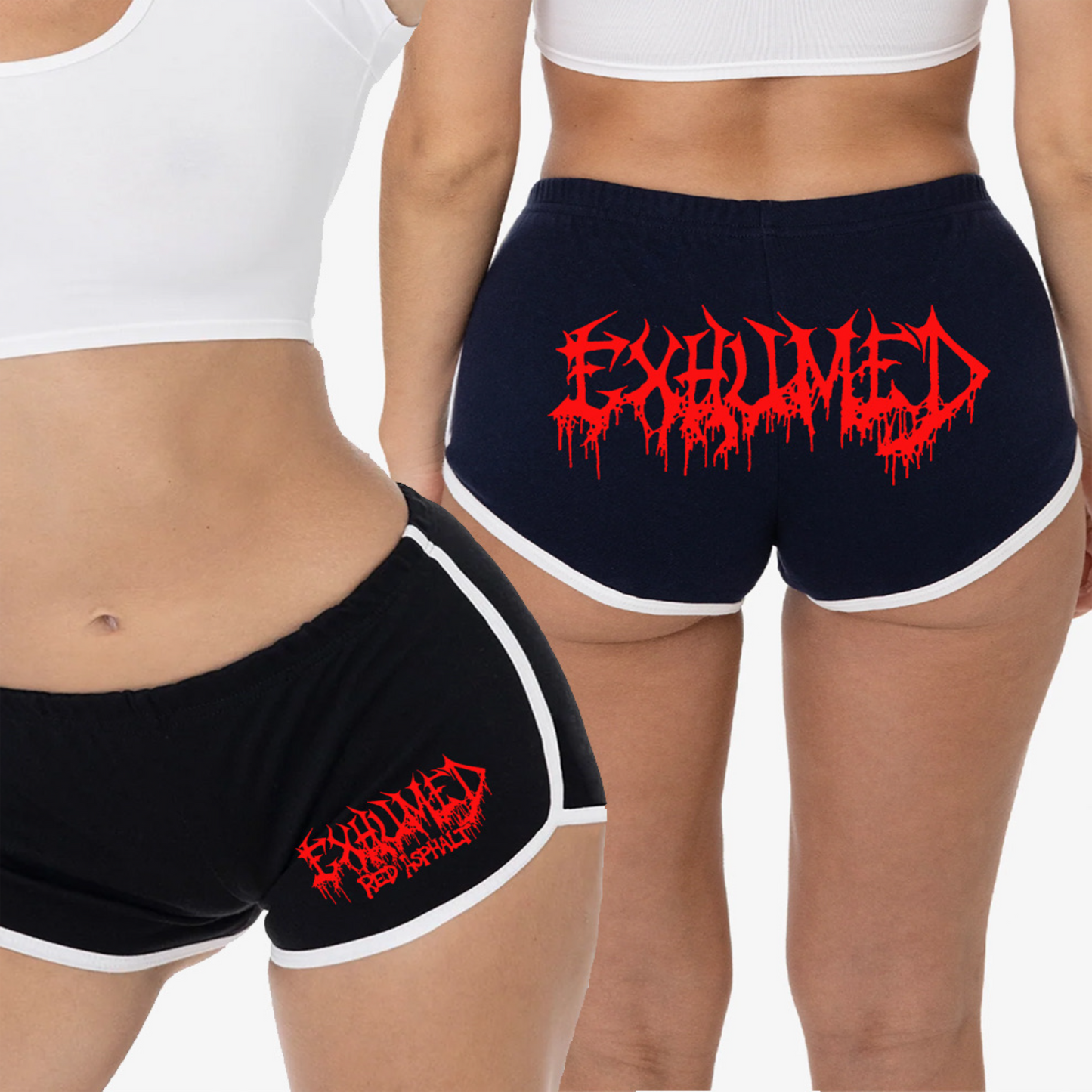 EXHUMED Red Asphalt track shorts