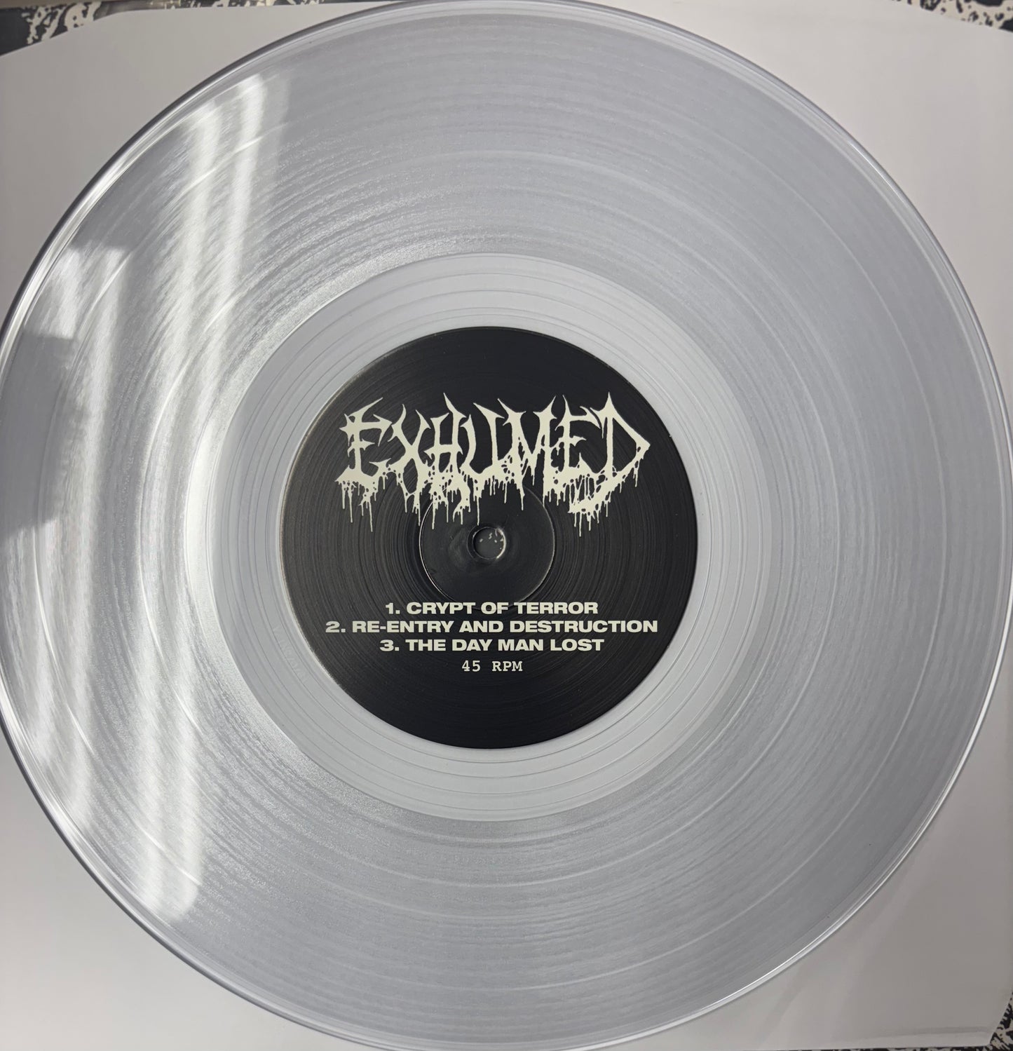 EXHUMED / GATECREEPER Split 10" Clear vinyl