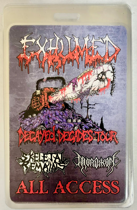 EXHUMED "Decayed Decades 2024 Tour" Laminate