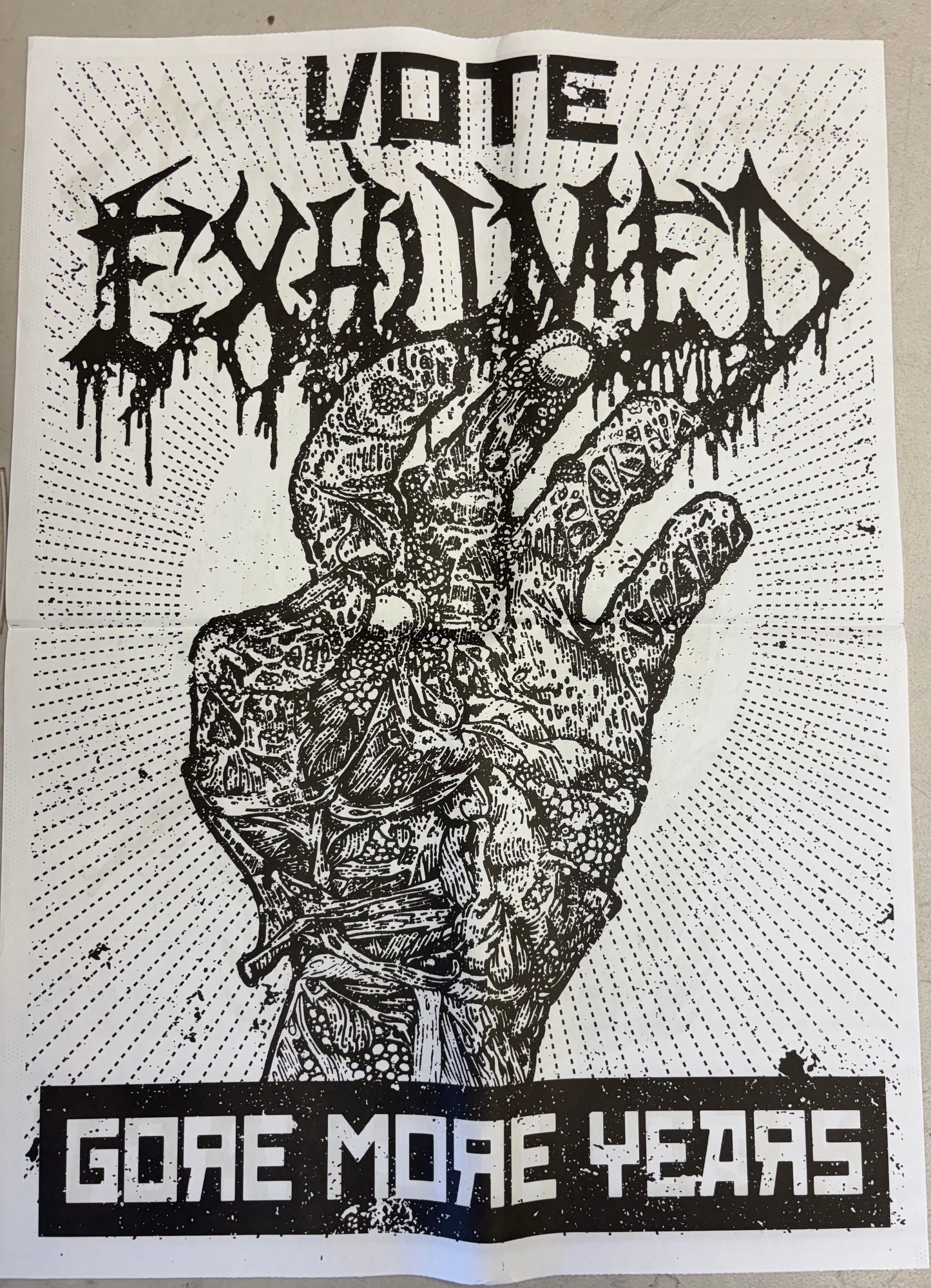 EXHUMED Necrocracy 22x27" newsprint poster