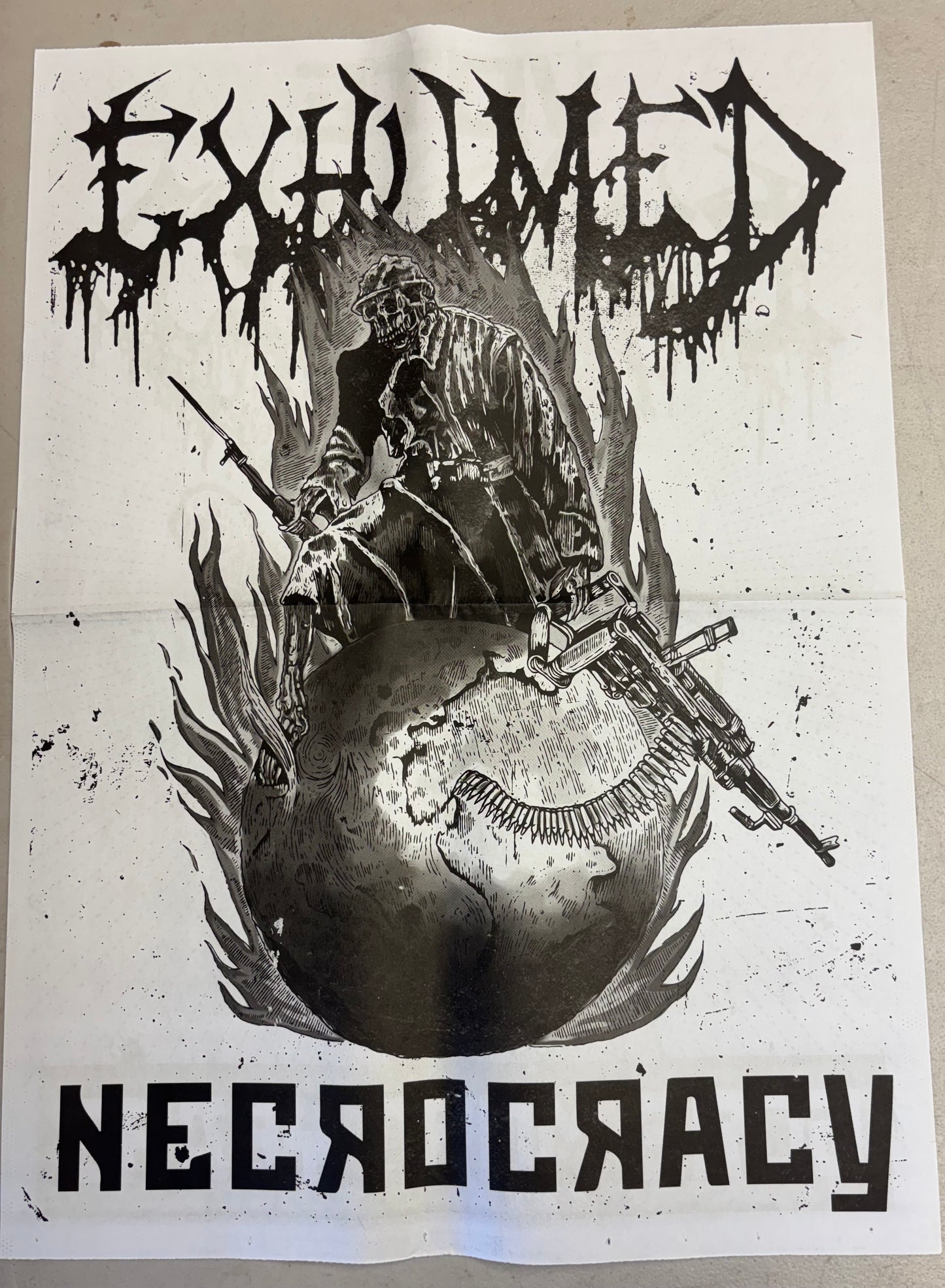 EXHUMED Necrocracy 22x27" newsprint poster