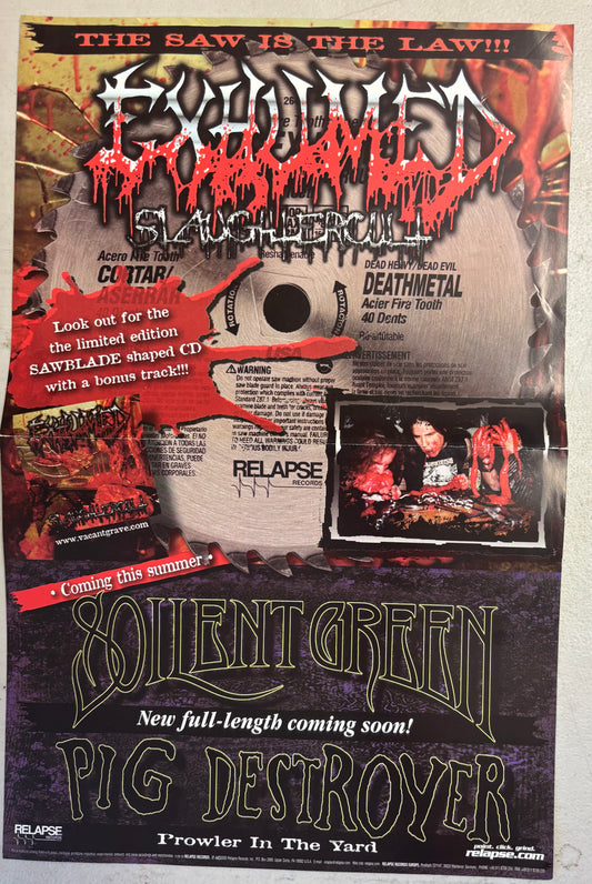 EXHUMED Slaughtercult 11x17" promo poster