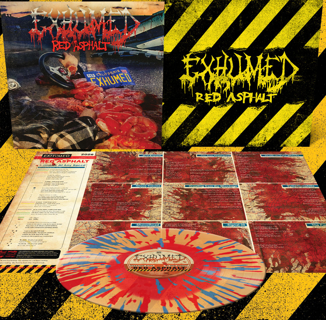 EXHUMED "Red Asphalt" LP PRE-ORDER - ships to arrive by Febrary 20