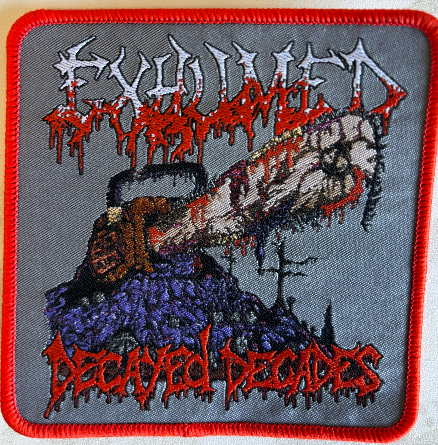 EXHUMED "Decayed Decades" embroidered patch