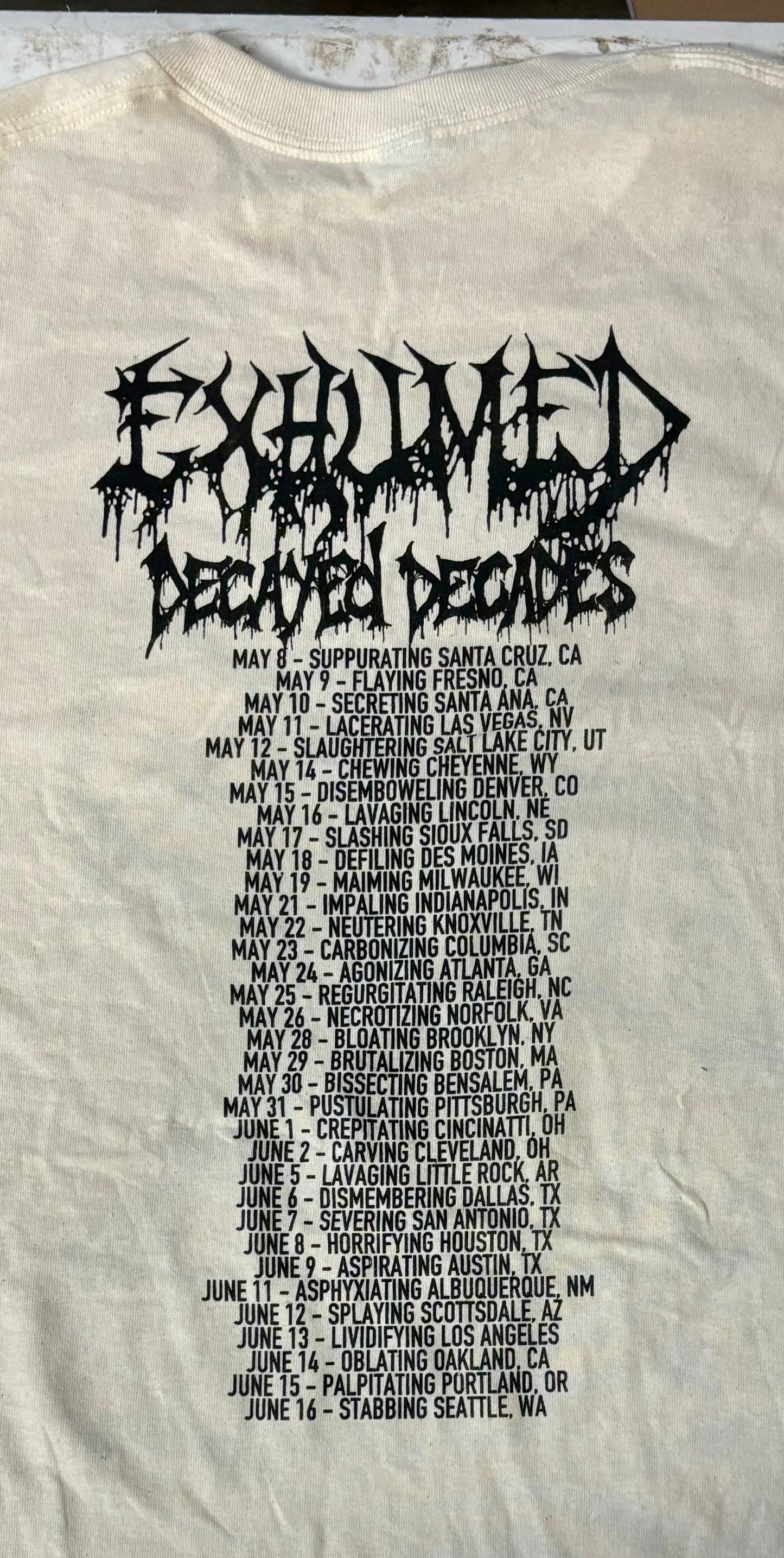 EXHUMED "Decayed Decades" TS