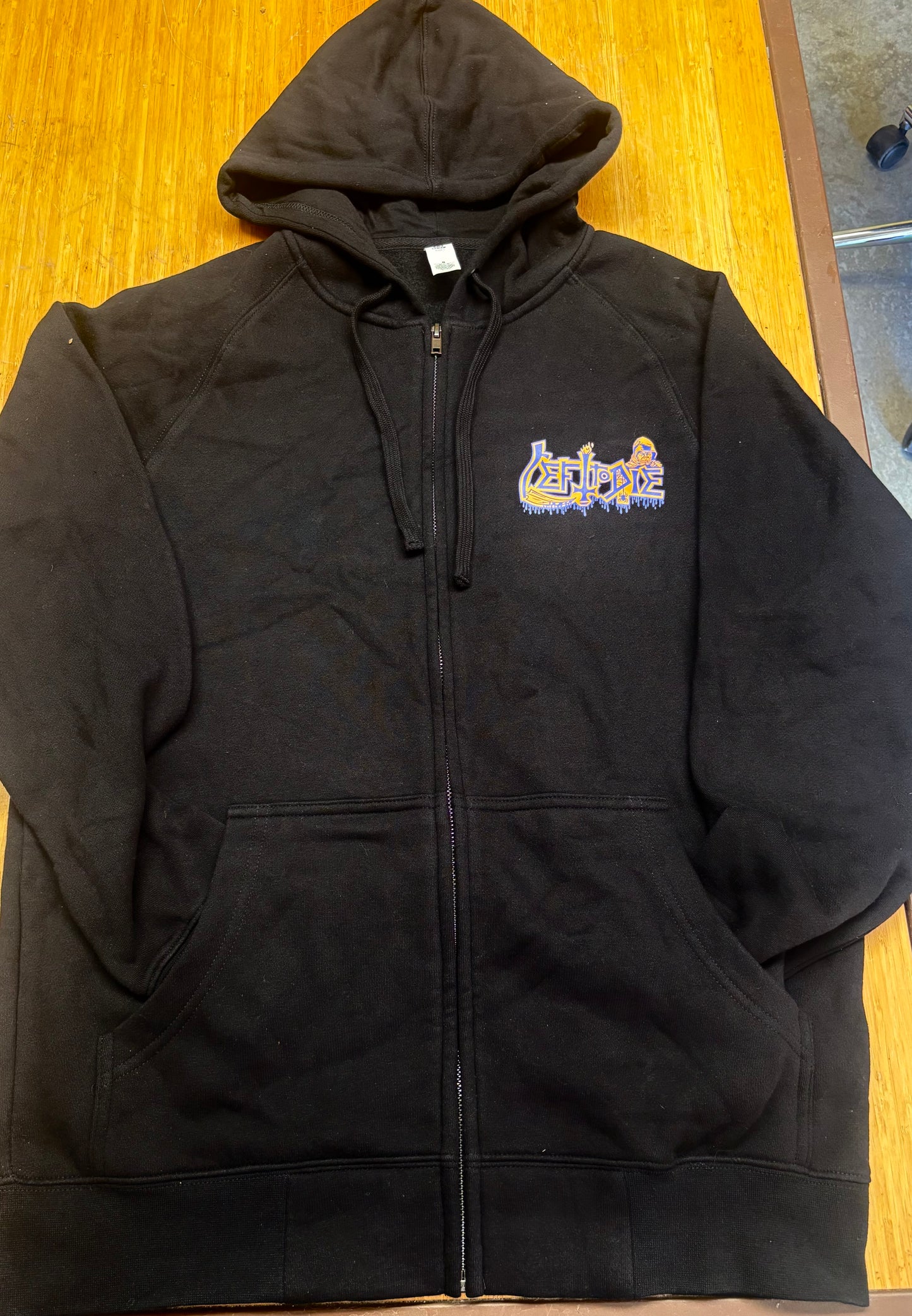 LEFT TO DIE "Reborn Dead" zipper hoodie SMALL ONLY