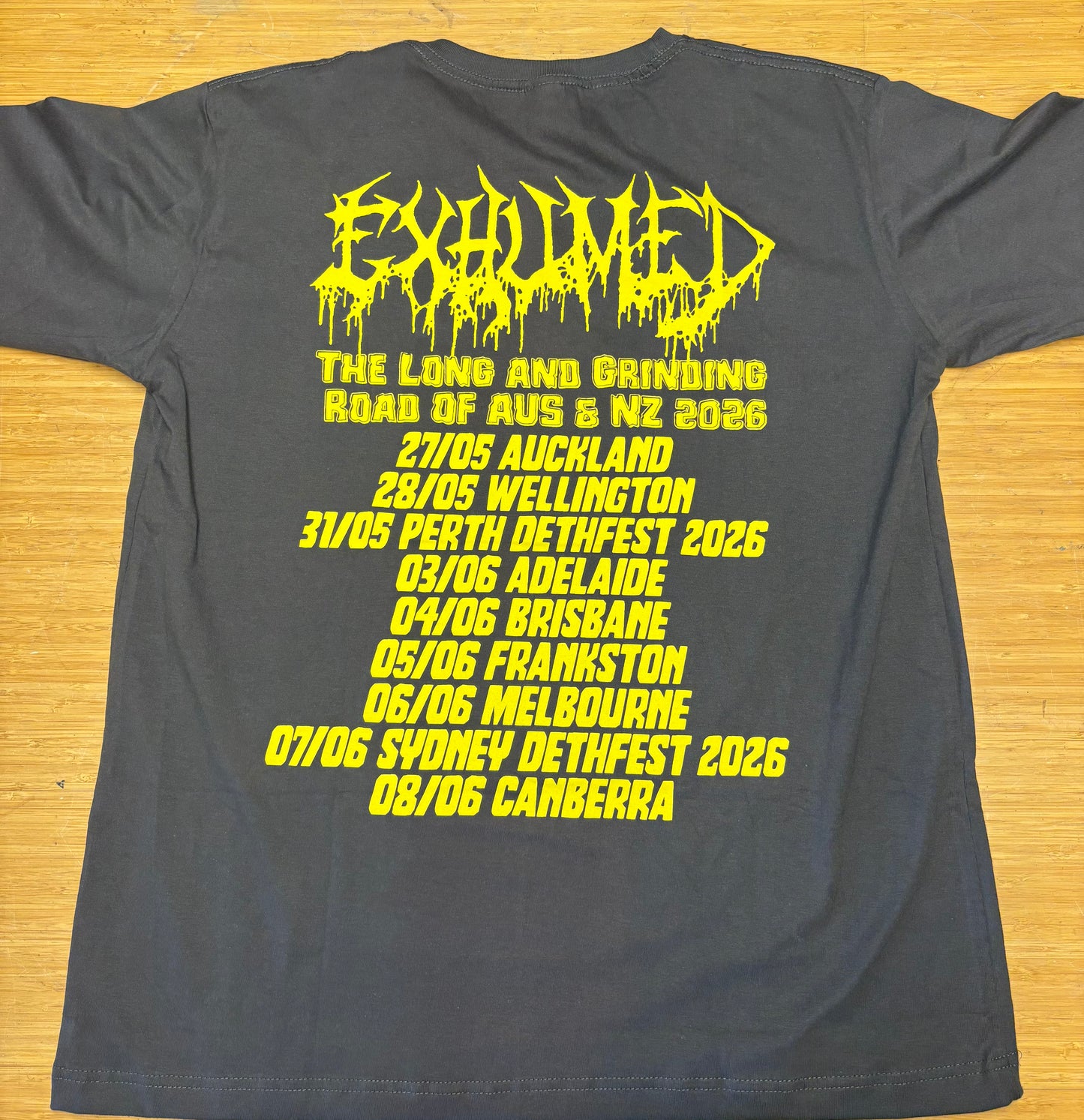 EXHUMED "Horror" Gray Australian tour TS