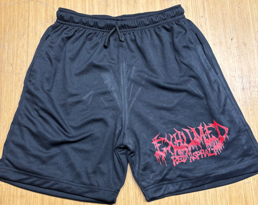EXHUMED Red Asphalt Tennis shorts
