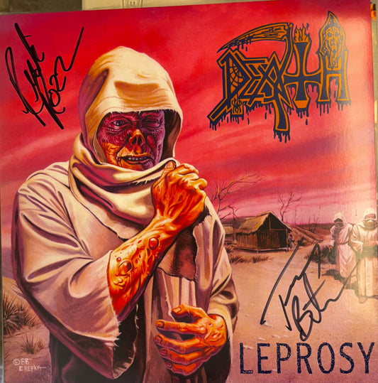 DEATH "Leprosy" LP SIGNED by Rick Rozz and Terry Butler!!!