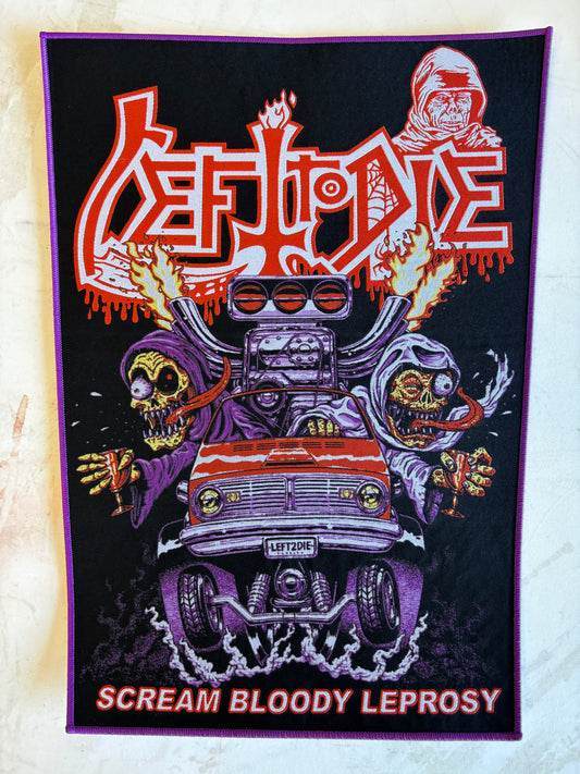 LEFT TO DIE "Scream Ratfinking Leprosy" backpatch