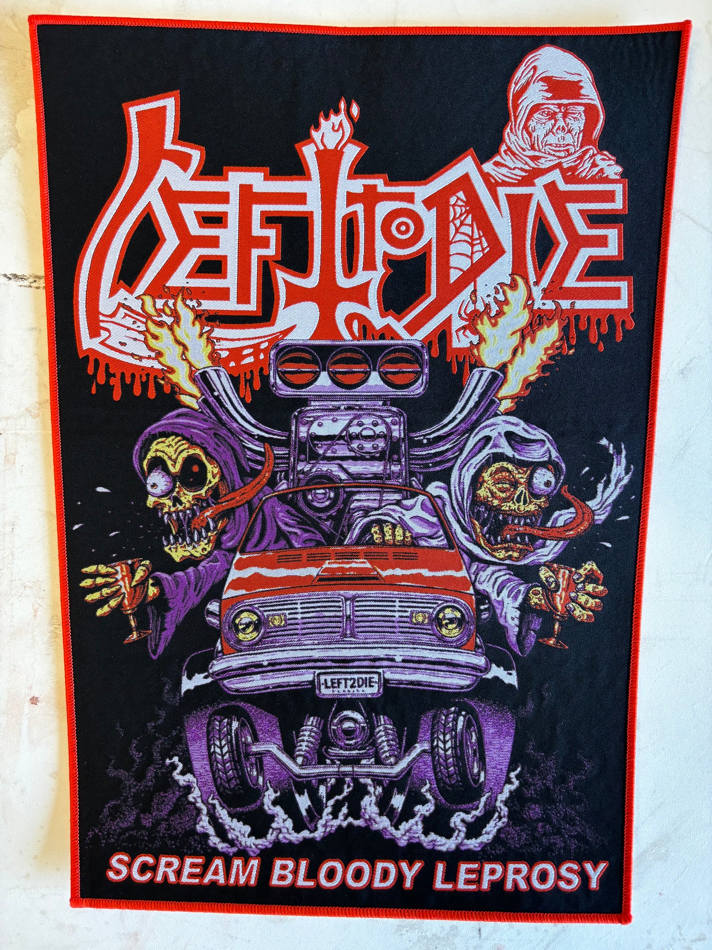 LEFT TO DIE "Scream Ratfinking Leprosy" backpatch