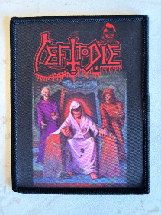 LEFT TO DIE "Scream Bloody Leprosy" screen printed patch