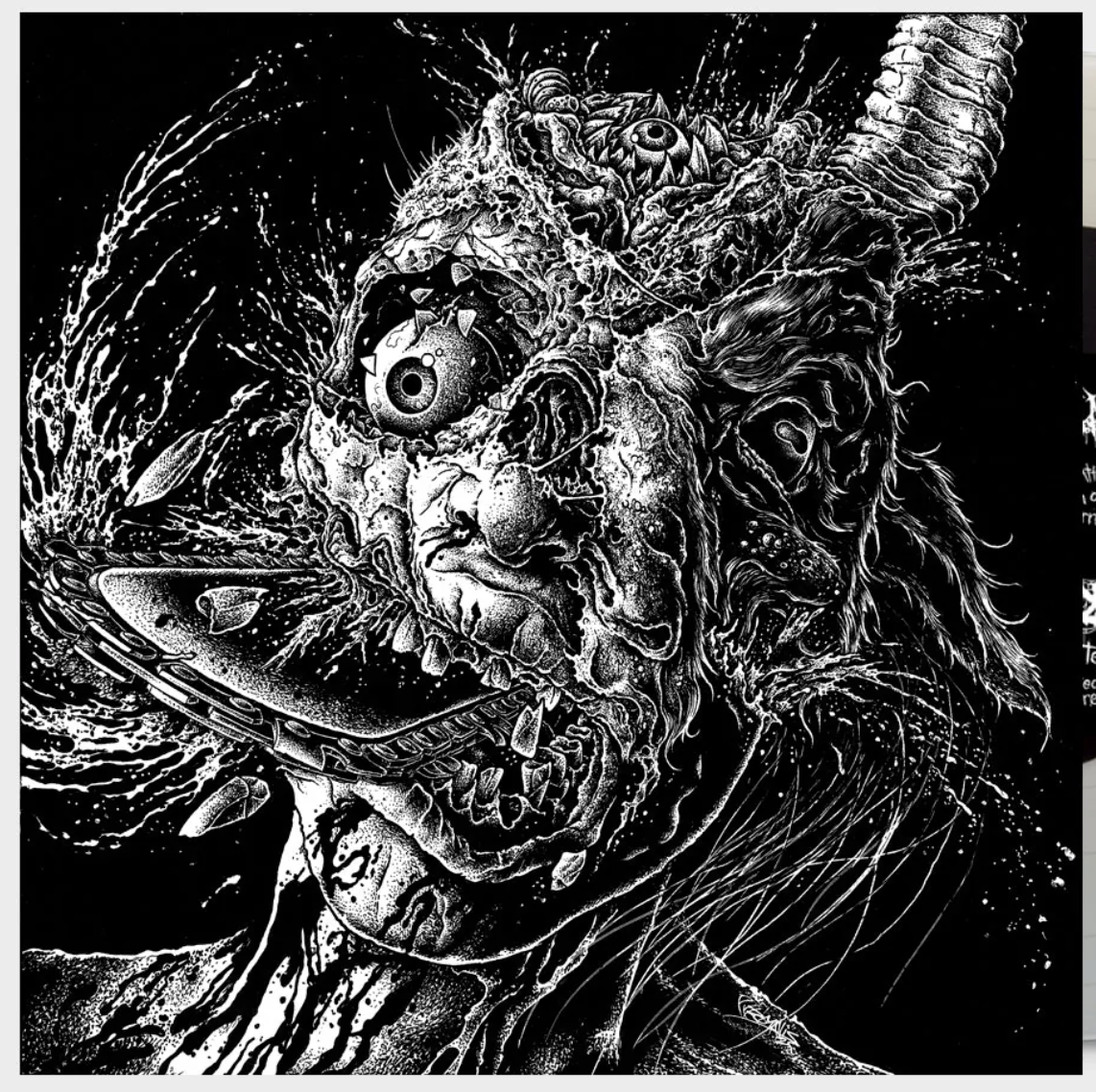 EXHUMED / NUNSLAUGHTER / MOLDER / TRAFFIC DEATH 4-Way Split LP (Pre-Order, ships by 10/30)